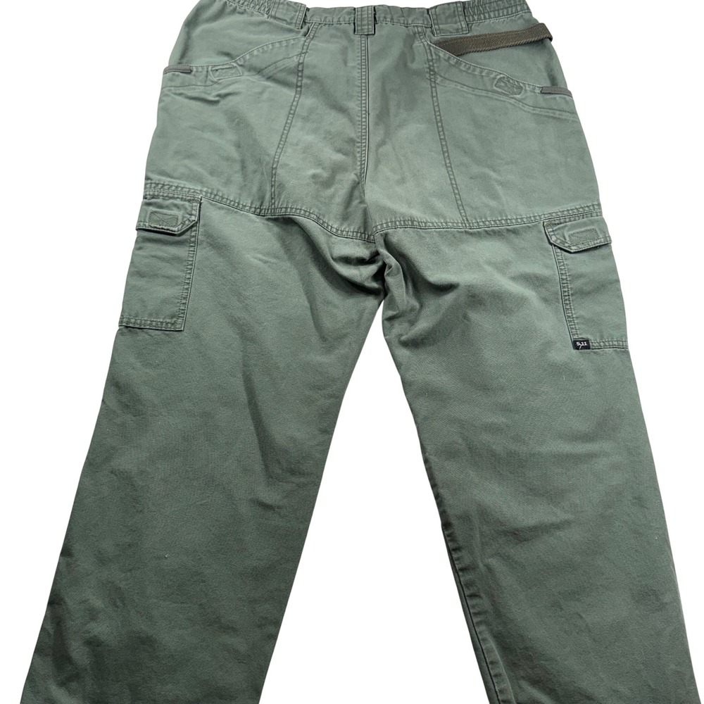 5.11 Tactical Cargo Pants Mens 36x30 Green Cotton 74251 Multi-Pocket Utility - Picture 2 of 9